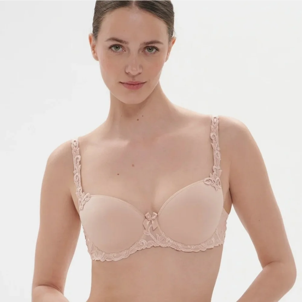 Simone Perele Andora 3D Demi Bra Peau Rose INT Size 30 F - Picture 3 of 14